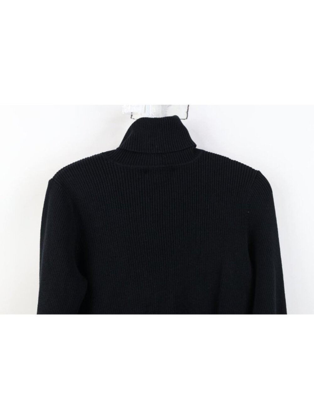 Vintage 90s Ralph Lauren Womens Size Small Ribbed Knit Turtleneck Sweater Black - Picture 10 of 11